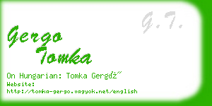 gergo tomka business card